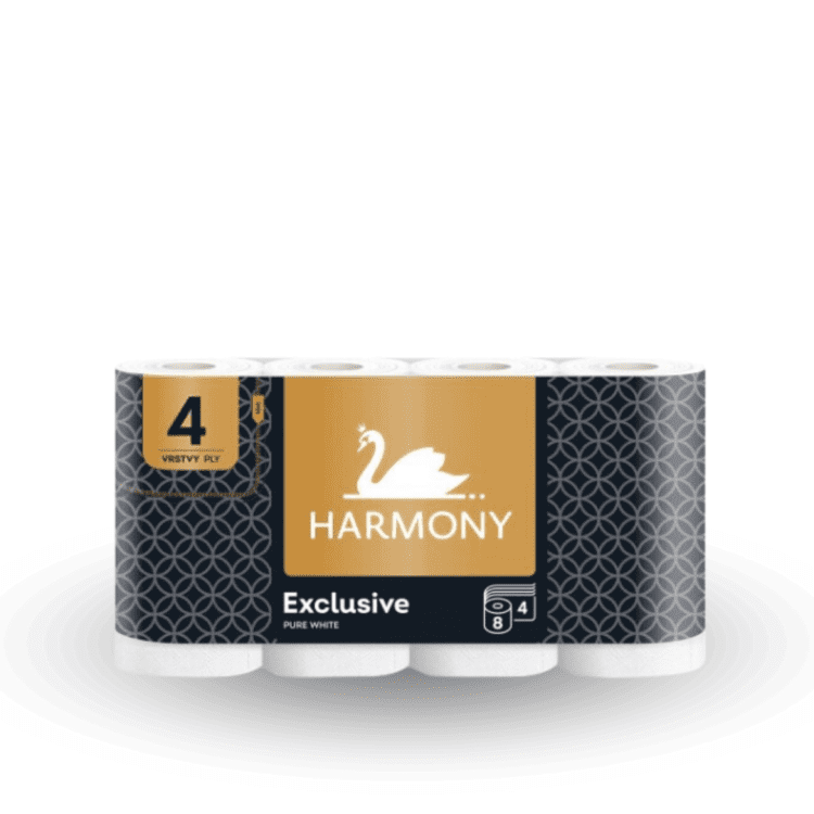 Harmony Exclusive Pure White 4 vrstvový, 8 kusov