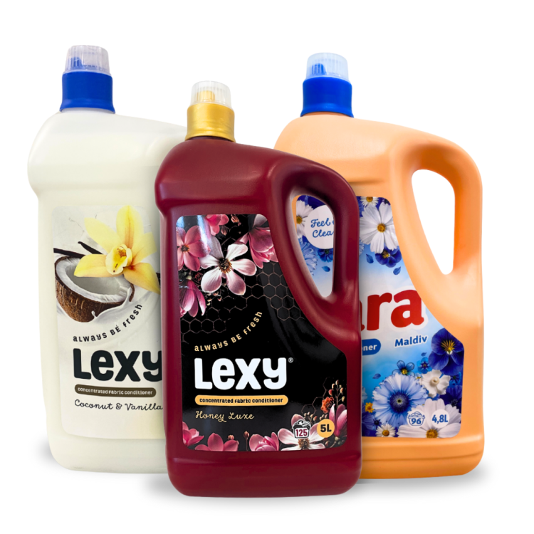 Lexy Cocos&Vanilla 5L, Lexy Honey Lux 5L a Nara Maldív 5L