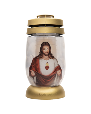 Bolsius Sklenený kahanec Ježiš Kristus (Doba horenia 36h)