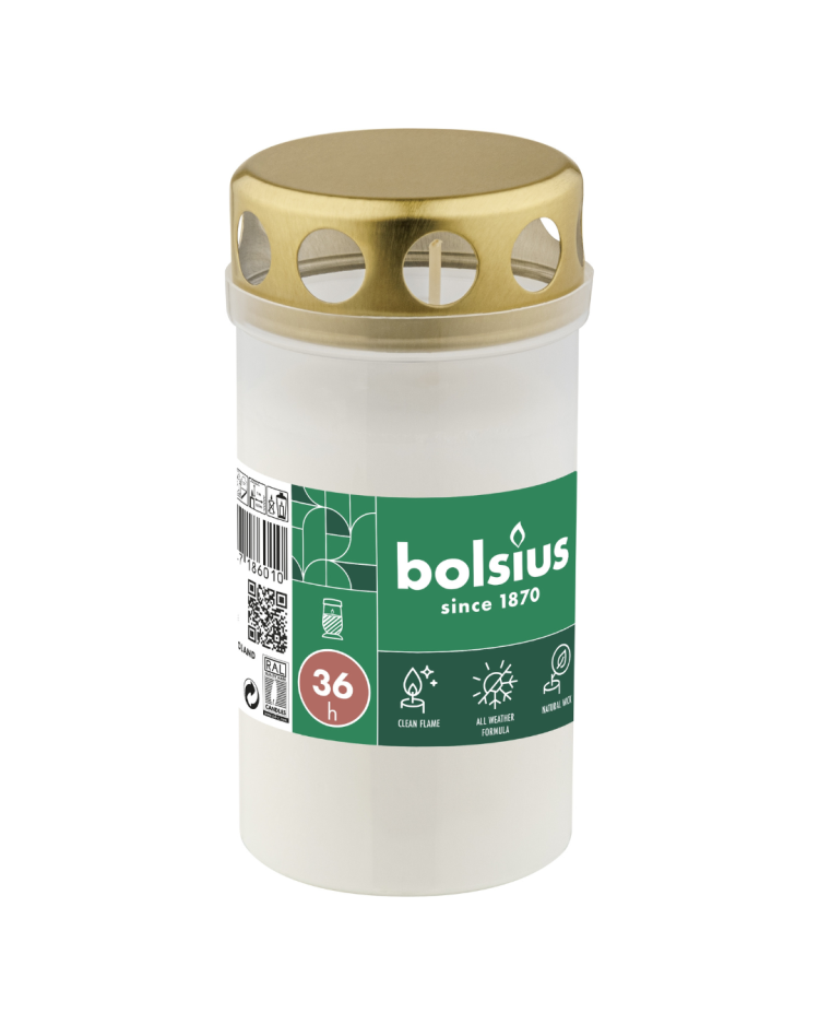 Bolsius paraffinos mécses – 100 g (kb. 36 óra égési idő)