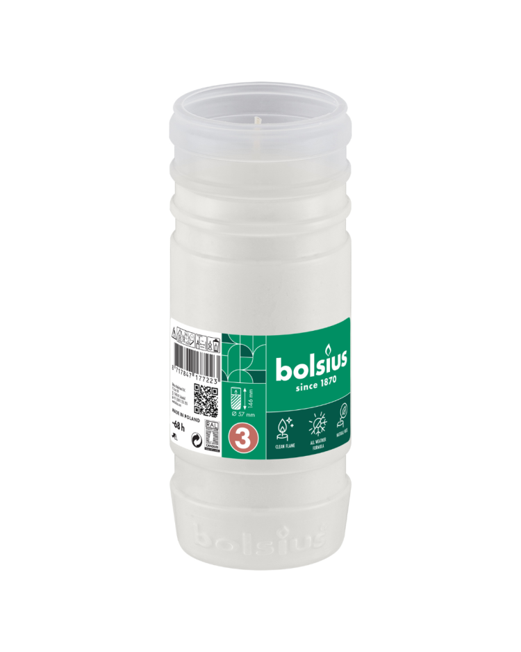 Bolsius paraffinos mécses betét – 208 g (kb. 68 óra égési idő)
